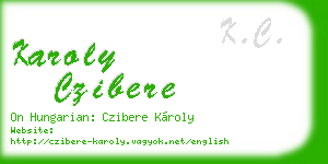karoly czibere business card